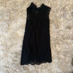 Vintage Midnight Lace Midi Dress